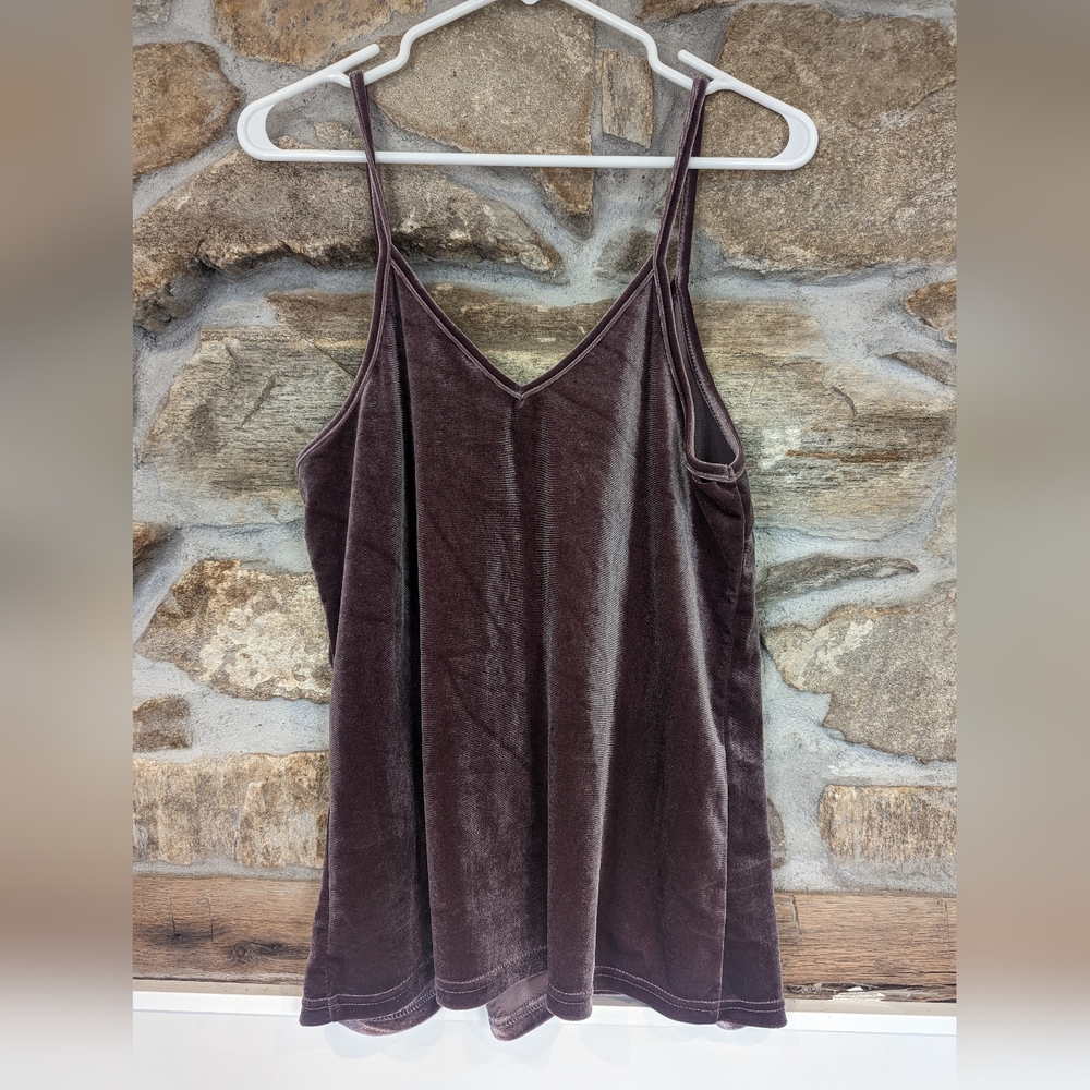 Purple velvet cami